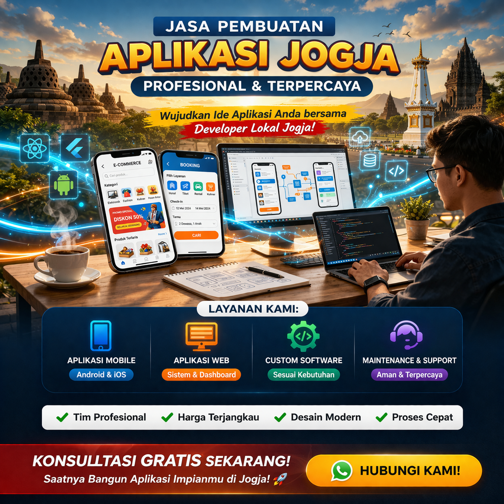 Jasa Pembuatan Aplikasi Jogja Profesional & Terpercaya
